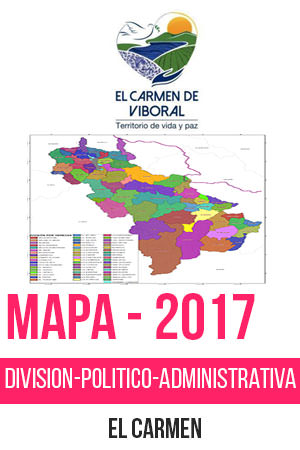 El Carmen Mapa Division Politico Administrativa Rural 2017