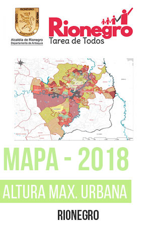 Rionegro Mapa Altura maxima urbana 2018
